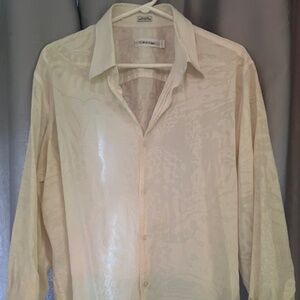 Calvin Klein white pattern shirt